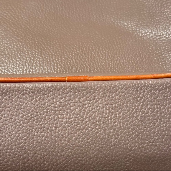 Dooney & Bourke Gray and Brown Leather Shoulder Bag - Picture 3 of 8